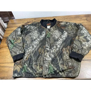 Stearns Mossy Oak Camo Jacket Dry Wear XL Quilted Water Resist Vintage Hunting